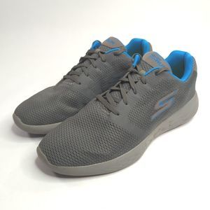 Skechers GOrun 600 Mens Gray Blue Light Running Shoes 55061 Size 13 US